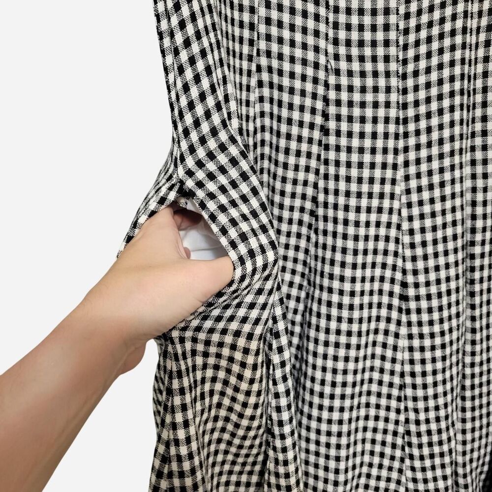 Bailey 44 Gingham Linen Blend Fit & Flare pockets cottagecore preppy euro summer - Picture 5 of 8